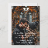 Halloween Hochzeit mit Foto Save the Date (Vorderseite)