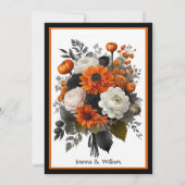 Halloween Hochzeit mit Foto Save the Date (Rückseite)