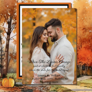 Halloween Hochzeit mit Foto Save the Date