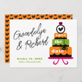 Halloween Hochzeit Save The Date (Vorne/Hinten)