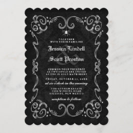 Halloween Hochzeit "Zusammen mit" - NAMEN WIEDER Einladung