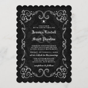 Halloween Hochzeit "Zusammen mit" - NAMEN WIEDER Einladung