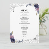 Halloween Hochzeitkarte Menükarte (Stehend Vorderseite)