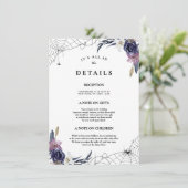 Halloween-Hochzeitsdetails Begleitkarte (Stehend Vorderseite)