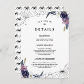 Halloween-Hochzeitsdetails Begleitkarte (Vorne/Hinten)