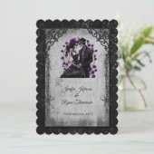 Halloween-Hochzeitseinladung Einladung (Stehend Vorderseite)