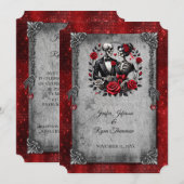 Halloween-Hochzeitseinladung Einladung (Vorne/Hinten)