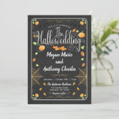 Halloween Hochzeitseinladung Spooky Einladung (Stehend Vorderseite)