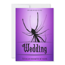 Halloween Hochzeitseinladungen Lila Spider