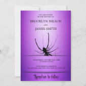 Halloween Hochzeitseinladungen Lila Spider Einladung (Rückseite)