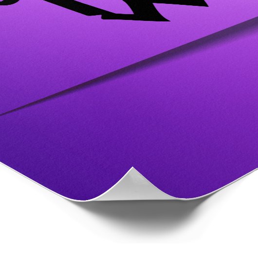 Halloween Hochzeitsempfang Lila Spinne signieren Poster (Ecke)