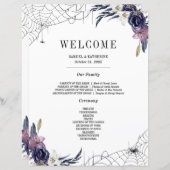 Halloween Hochzeitsfamilie stellt Begrüßungszeiche (Vorne/Hinten)