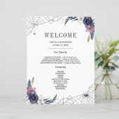 Halloween Hochzeitsfamilie stellt Begrüßungszeiche (Stehend Vorderseite)