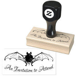 Halloween-Hochzeitsfeier Cool Gothic Bat Einladung Gummistempel