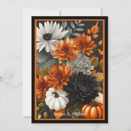 Halloween Hochzeitsfeier Gotisches Foto Save The Date (Rückseite)