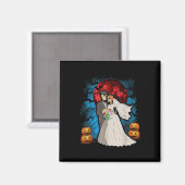 Halloween Hochzeitsgeschenk Skeleton Couple Bride Magnet (Vorderseite/Rückseite)