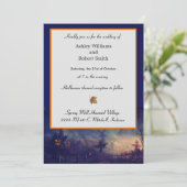 Halloween Hochzeitskarte Spuk Einladung (Stehend Vorderseite)