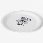 Halloween Hochzeitssprichie - bis zum Tod tun wir Pappteller (Schrägansicht)