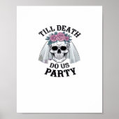 Halloween Hochzeitssprichie - bis zum Tod tun wir Poster (Vorne)