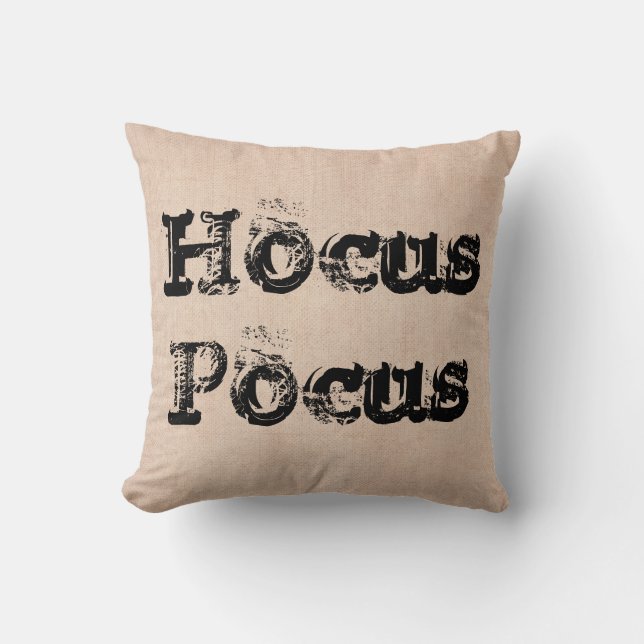 Halloween Hocus Pocus Hexenburlap Kissen (Vorderseite)