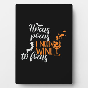 Halloween Hocus Pocus I Need Wine Birthday Fotoplatte