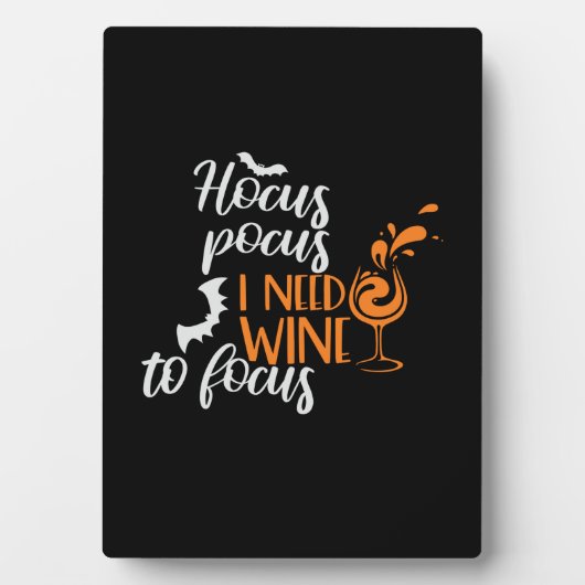 Halloween Hocus Pocus I Need Wine Birthday Fotoplatte (Vorderseite)