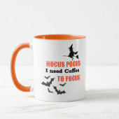 Halloween Hocus Pocus Kaffee Focus Funny Tasse (Links)