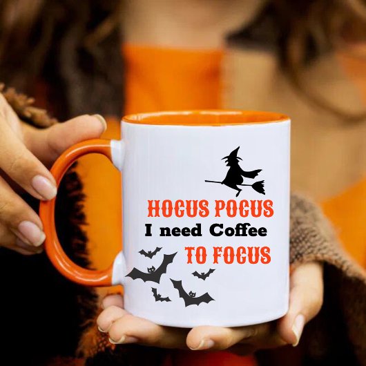 Halloween Hocus Pocus Kaffee Focus Funny Tasse