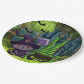 Halloween Hocus Pocus Pappteller (Schrägansicht)