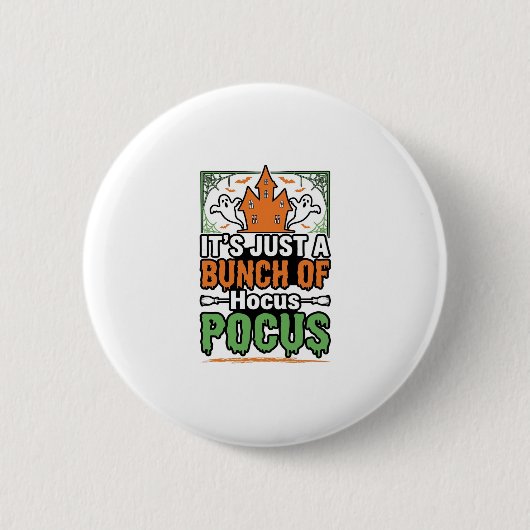 Halloween Hocus Pocus Zitat Vektor Design_1 Button (Vorderseite)