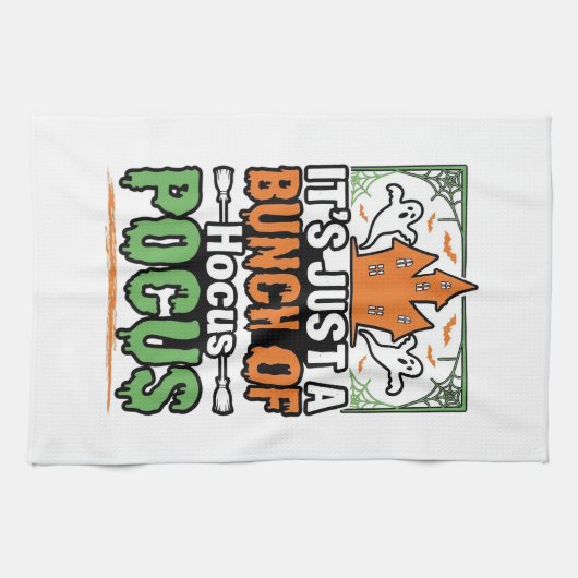 Halloween Hocus Pocus Zitat Vektor Design_1 Geschirrtuch (Horizontal)