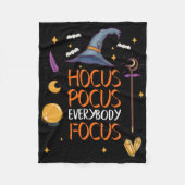 Halloween Hocuss Pocus Everybody Focus Spaß Lehrer Fleecedecke (Vorderseite)