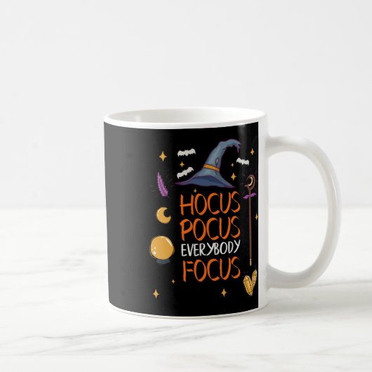 Halloween Hocuss Pocus Everybody Focus Spaß Lehrer Kaffeetasse (Rechts)