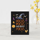 Halloween Hocuss Pocus Everybody Focus Spaß Lehrer Karte (Gelbe Blume)