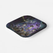 Halloween Hoedown Throwdown, Tanzskelett Pappteller (Gewinkelt)