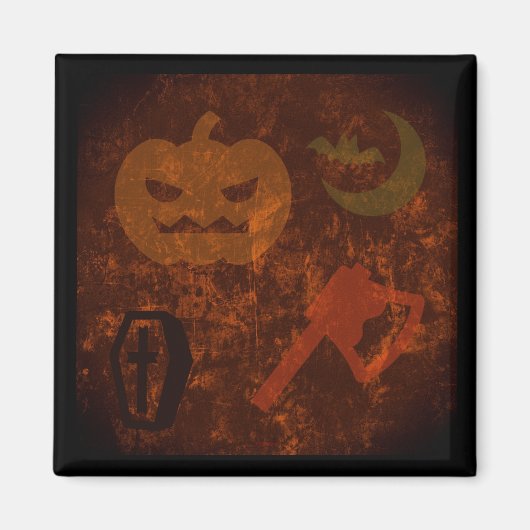 Halloween-Höhepunkte auf dem unheimlichen Hintergr Magnet (Vorne)