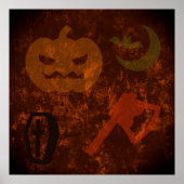 Halloween-Höhepunkte auf dem unheimlichen Hintergr Poster (Vorne)