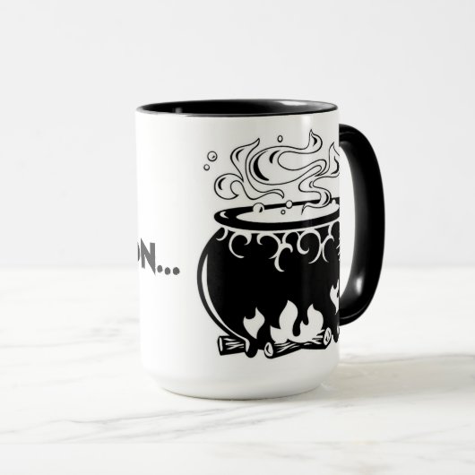 Halloween Hold My Cauldron Tasse, 15 oz Tasse (VorderseiteRechts)