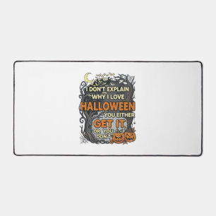 Halloween Holen Sie es Gruselig Baum Kürbisse Fled Schreibtischunterlage