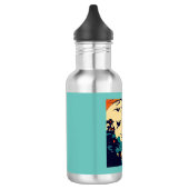 Halloween - Holzschnitt Art 7 Edelstahlflasche (Links)