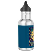 Halloween - Holzschnitt Stil 6 Edelstahlflasche (Links)