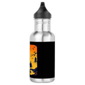 Halloween - Holzschnitt Stil 8 Edelstahlflasche (Rechts)