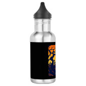 Halloween - Holzschnitt Stil 8 Edelstahlflasche (Links)