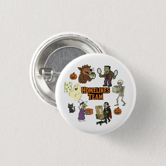 Halloween Homelines Team Button (Vorne & Hinten)