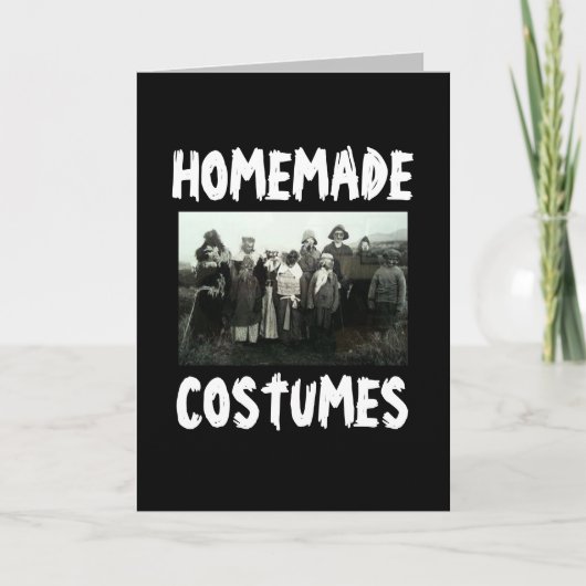 HALLOWEEN HOMEMADE COSTUMES FUNNY GREETING CARD KARTE (Vorderseite)