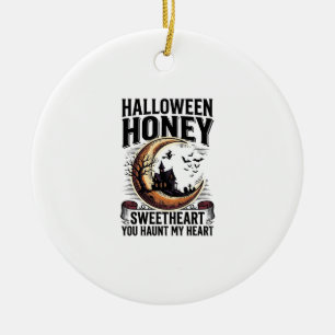 Halloween-Honig-Shirt Süßes Gruselliebe-Design_1 Keramik Ornament