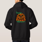 Halloween Hoodie, Schwarz mit Jack-o-Lantern Hoodie (Rückseite)