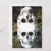 Halloween Horror - 3 Skulls Graffiti Burst Einladung (Vorderseite)