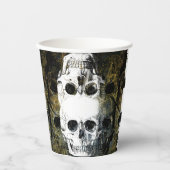 Halloween Horror - 3 Skulls Graffiti Burst Pappbecher (Vorderseite)