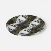 Halloween Horror - 3 Skulls Graffiti Burst Pappteller (Schrägansicht)